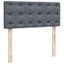 Cama box spring con colchón terciopelo gris oscuro 120x200