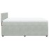 Cama box spring con colchón terciopelo gris claro 140x190