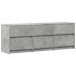 Mueble de TV LED madera ingeniería gris hormigón 140x34x50