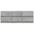 Mueble de TV LED madera ingeniería gris hormigón 140x34x50