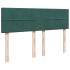 Cama box spring con colchón terciopelo verde oscuro 140x190