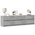 Mueble de TV LED madera ingeniería gris hormigón 180x34x50