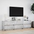 Mueble de TV LED madera ingeniería gris hormigón 180x34x50