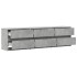 Mueble de TV LED madera ingeniería gris hormigón 180x34x50