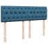 Cama box spring con colchón terciopelo azul 140x200
