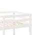 Cama alta escritorio y estantes madera maciza blanco 90x200