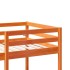 Cama alta escritorio y asientos madera maciza marrón 90x190