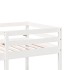 Cama alta escritorio y asientos madera maciza blanco 75x190