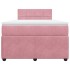 Cama box spring con colchón terciopelo rosa 120x190