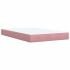 Cama box spring con colchón terciopelo rosa 120x190