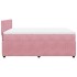 Cama box spring con colchón terciopelo rosa 140x200