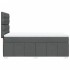 Cama box spring con colchón tela gris oscuro 80x200