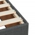 Cama box spring con colchón tela gris oscuro 80x200