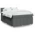 Cama box spring con colchón tela gris oscuro 160x200