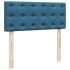 Cama box spring con colchón terciopelo azul 120x190
