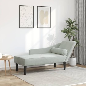 Sofá diván con cojines terciopelo gris