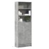 Aparador con LED madera ingeniería gris hormigón 69x32,5x200