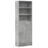Aparador con LED madera ingeniería gris hormigón 69x32,5x200
