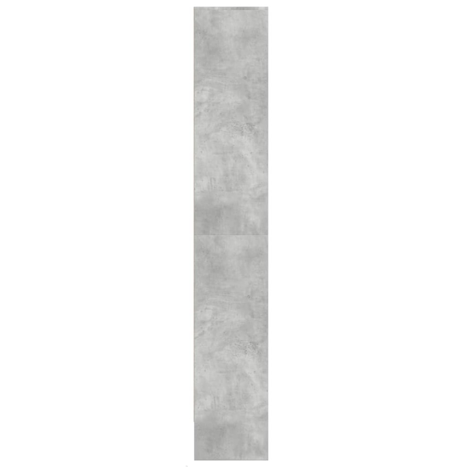 Aparador con LED madera ingeniería gris hormigón 69x32,5x200