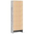 Aparador con LED madera ingeniería gris hormigón 69x32,5x200