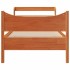 Estructura cama con cabecero madera pino marrón cera 90x190