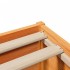 Estructura cama con cabecero madera pino marrón cera 135x190