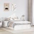 Estructura de cama con cabecero madera pino blanco 160x200