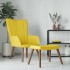 Sillón de relax con taburete terciopelo amarillo