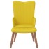 Sillón de relax con taburete terciopelo amarillo