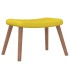 Sillón de relax con taburete terciopelo amarillo
