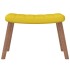 Sillón de relax con taburete terciopelo amarillo