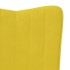 Sillón de relax con taburete terciopelo amarillo