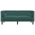 Sofá Chesterfield 2 plazas con cojines terciopelo verde