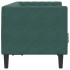 Sofá Chesterfield 2 plazas con cojines terciopelo verde