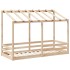 Cama infantil con techo madera maciza pino 75x190