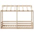 Cama infantil con techo madera maciza pino 75x190