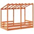 Cama infantil con techo madera maciza pino marrón 80x160