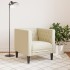 Sillón Chesterfield de cuero artificial blanco