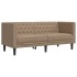 Sofá Chesterfield de 2 plazas cuero artificial marrón