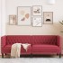 Sofá Chesterfield de 3 plazas cuero artificial rojo