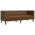 Sofá Chesterfield de 2 plazas piel de ante sintético