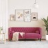 Sofá Chesterfield 2 plazas con cojines terciopelo rojo