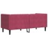 Sofá Chesterfield 2 plazas con cojines terciopelo rojo