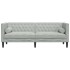 Sofá Chesterfield 3 plazas con cojines terciopelo gris