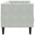 Sofá Chesterfield 3 plazas con cojines terciopelo gris