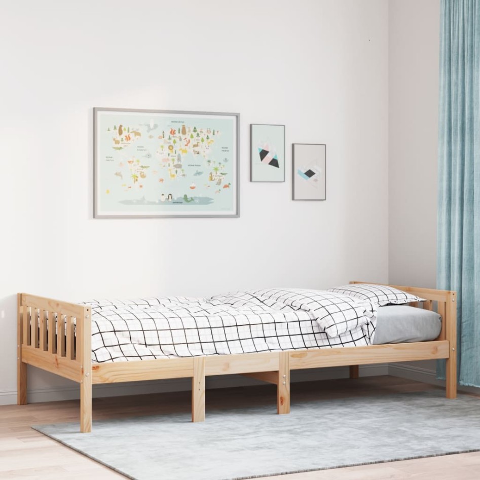Cama para niños sin colchón madera maciza de pino 80x200