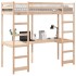 Cama alta sin colchón madera maciza de pino 80x200