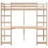 Cama alta sin colchón madera maciza de pino 80x200
