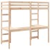 Cama alta sin colchón madera maciza de pino 80x200