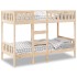 Litera de madera maciza de pino 90x190